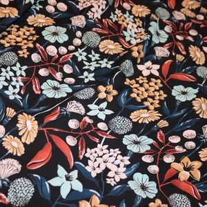 Bimba Y Lola Black Floral Scarf/Wrap 3x3ft